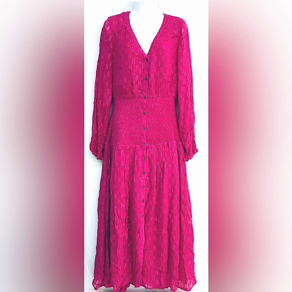 Anthropologie Smocked Maxi Dress size M in pristine condition - Picture 6 of 16
